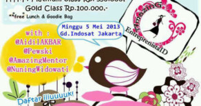 Seminar “FROM NO-ONE to SOME-ONE” by EntreprenistaID di Jakarta